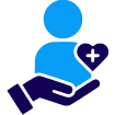 Compassionate care icon design