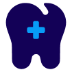 Tooth symbol with medical cross