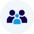 Group of three people illustration