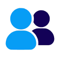 Two simple user profile icons