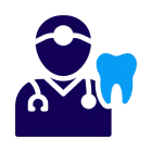 Dental professional and tooth symbol