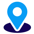 Simple blue map marker illustration